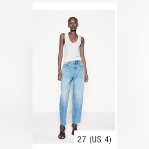 Zara high waist rise mom fit jeans size 27